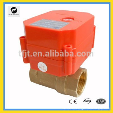 2-way DC5V 1" Brass CR05 motorized valve with signal feedback for water detector system